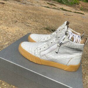 Giuseppe Zanotti white Croc Sneakers sz 40